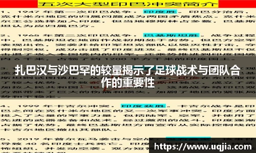 扎巴汉与沙巴罕的较量揭示了足球战术与团队合作的重要性
